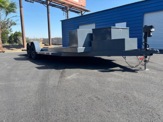 New 2025 TRU 7'x24' Custom Power Tilt Car Trailer 10k