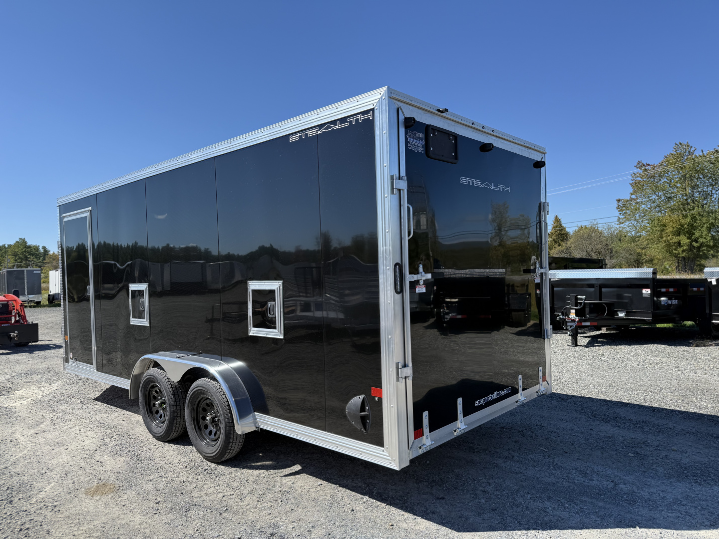 New 2026 ALCOM 7.5 X 18 STEALTH Snowmobile Trailer