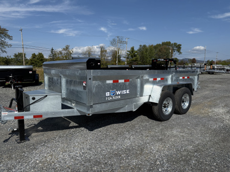 New 2026 BWISE DT714LP-LE-14 Galvanized Dump Trailer