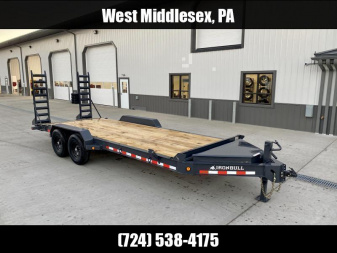 New 2025 Iron Bull 7x20' Equipment Trailer 14000# GVW * 8  I-BEAM FRAME * OVERSIZE TOOLBOX * LONGER 6' RAMPS * HD COUPLER * REMOVABLE FENDERS * 12K JACK * CHARCOAL POWDER COAT