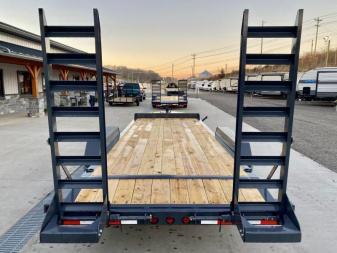 New 2025 Iron Bull 7x20' Equipment Trailer 14000# GVW * 8" I-BEAM FRAME * OVERSIZE TOOLBOX * LONGER 6' RAMPS * HD COUPLER * REMOVABLE FENDERS * 12K JACK * CHARCOAL POWDER COAT