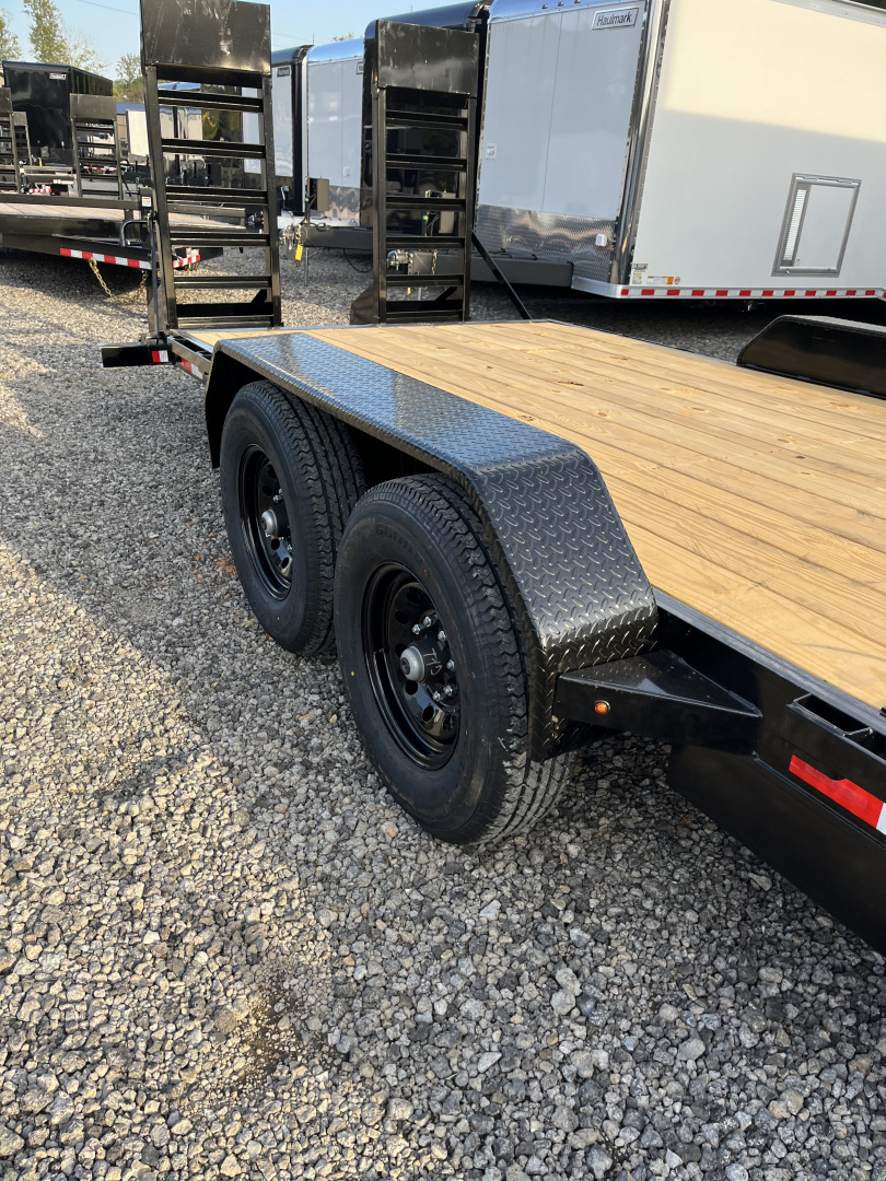 New 2026 Triple Crown 7x24 Heavy Duty Equipment Trailer, 5' Ramps, 14K GVWR