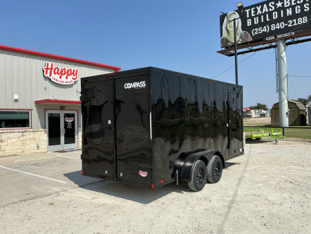 New 2026 Compass Indigo Cargo / Enclosed 2026 Compass 7'x16' Enclosed Cargo Trailer - Indigo DLX