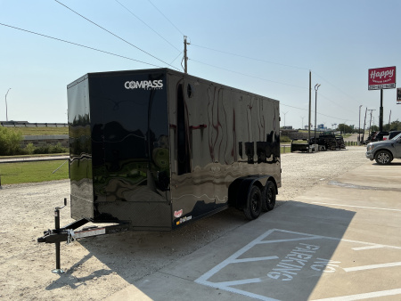 New 2026 Compass Indigo Cargo / Enclosed 2026 Compass 7'x16' Enclosed Cargo Trailer - Indigo DLX