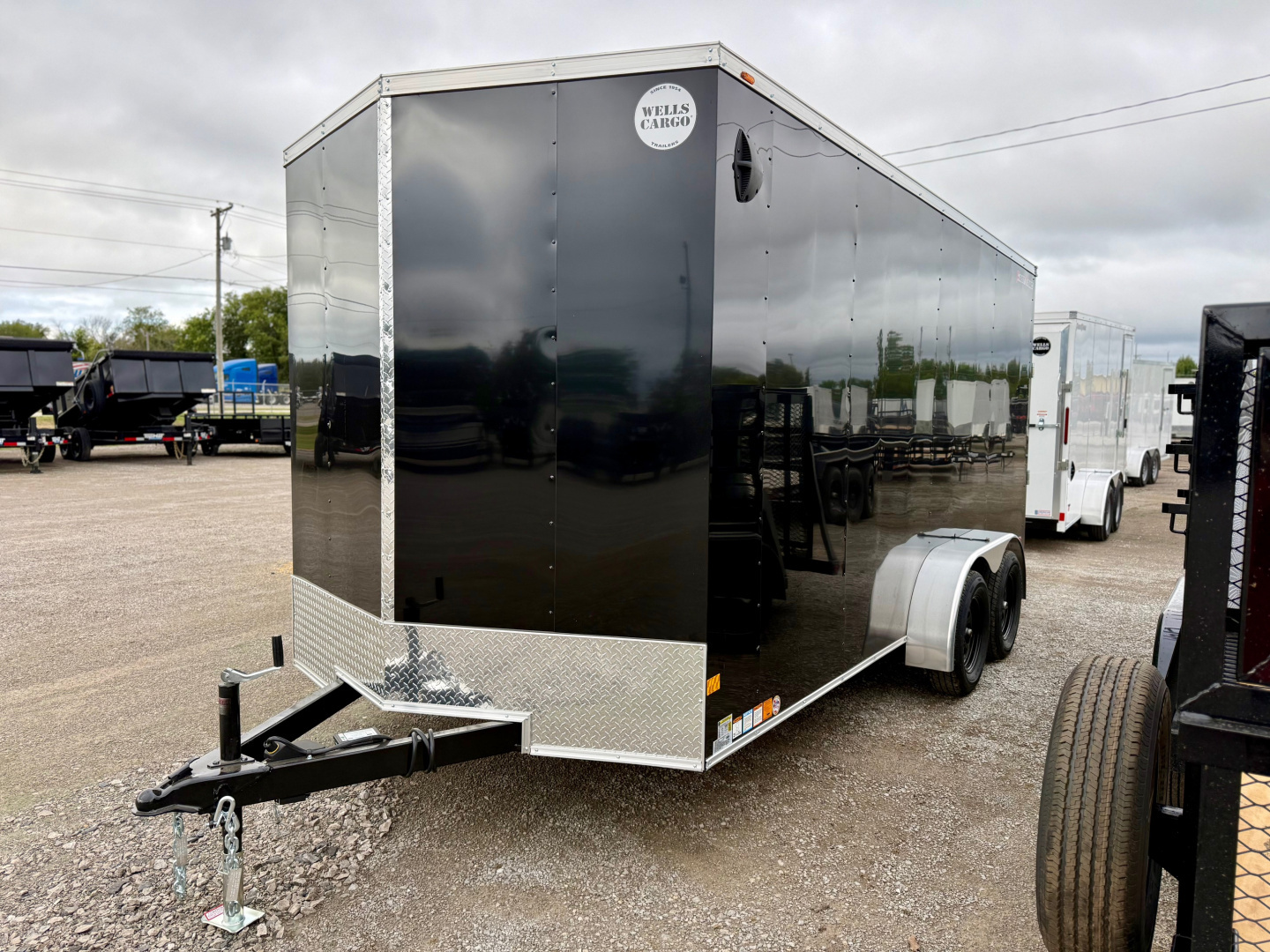 New 2026 Wells Cargo FT716T2-D Black Cargo / Enclosed Trailer