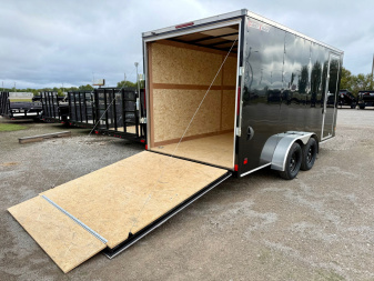 New 2026 Wells Cargo FT716T2-D Black Cargo / Enclosed Trailer