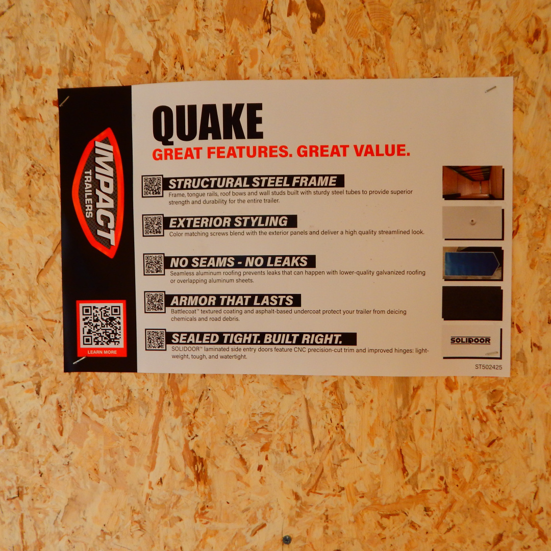 New 2025 Impact Trailers 7x16 7k Quake Cargo / Enclosed Trailer