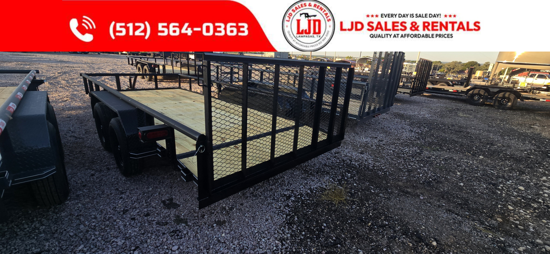 New 2025 Tiger - Utility Trailer - 16' - Brakes - Demo = Save $