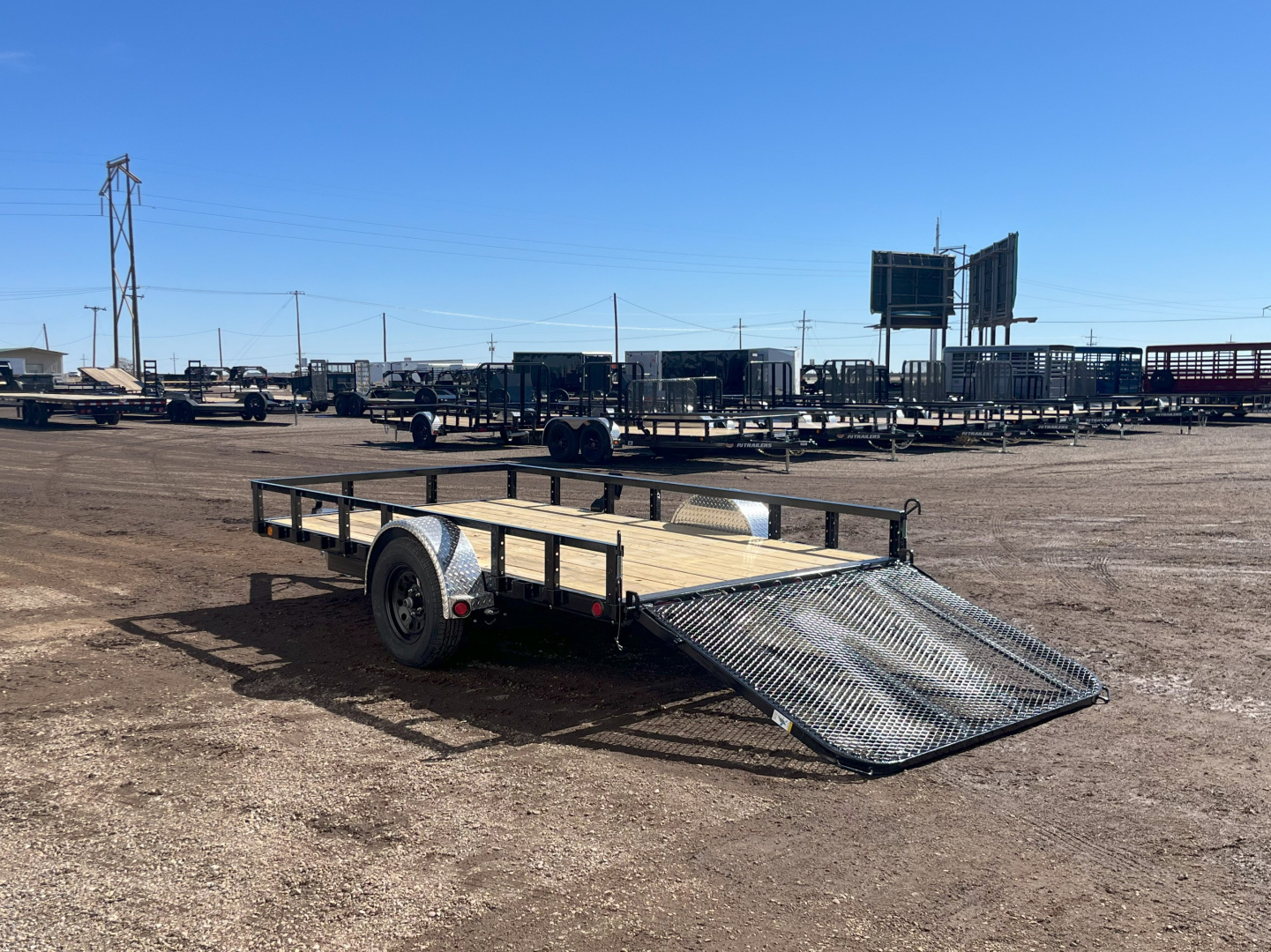 New 2026 PJ 77"x12' Single Axle Utility Trailer - U7