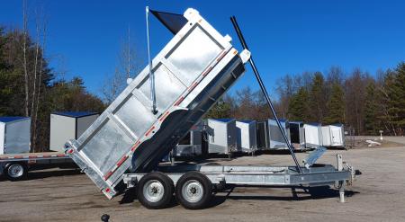 New 82 x 14 GALVANIZED DUMP HIGH SIDES 8 K AXLES SPARE TIRE INCLUDED 2026 TRIUMPH