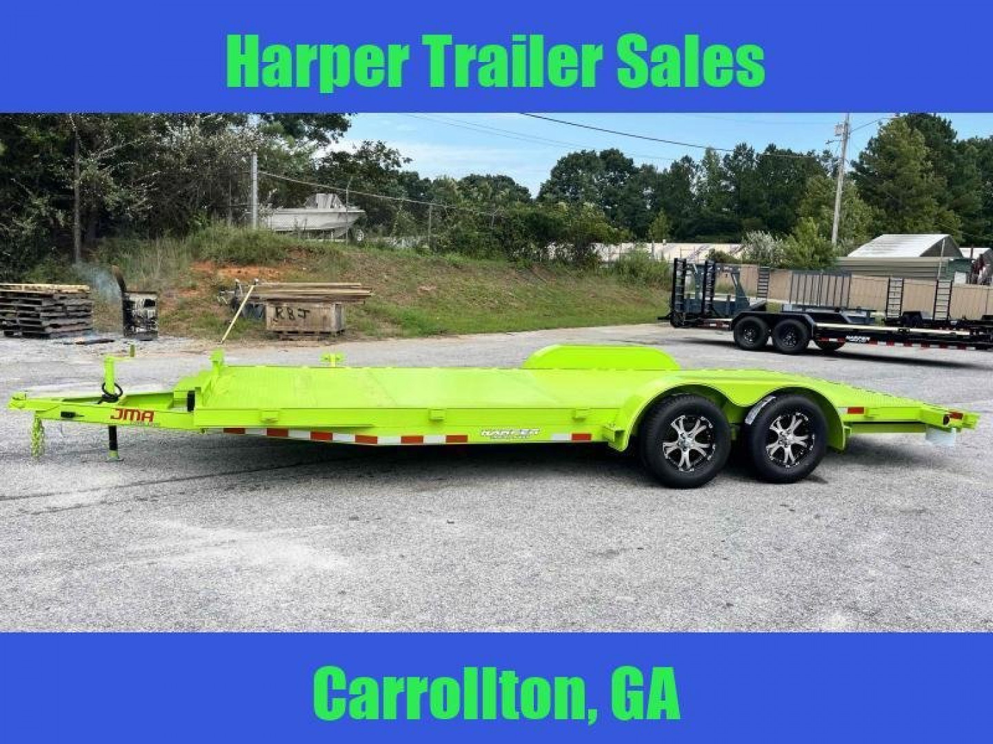 New 2025 7K 82X20 DELUXE STEEL FLOOR CAR HAULER WITH MAG WHEELS