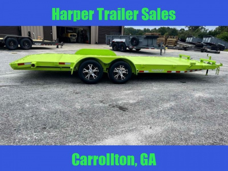 New 2025 7K 82X20 DELUXE STEEL FLOOR CAR HAULER WITH MAG WHEELS