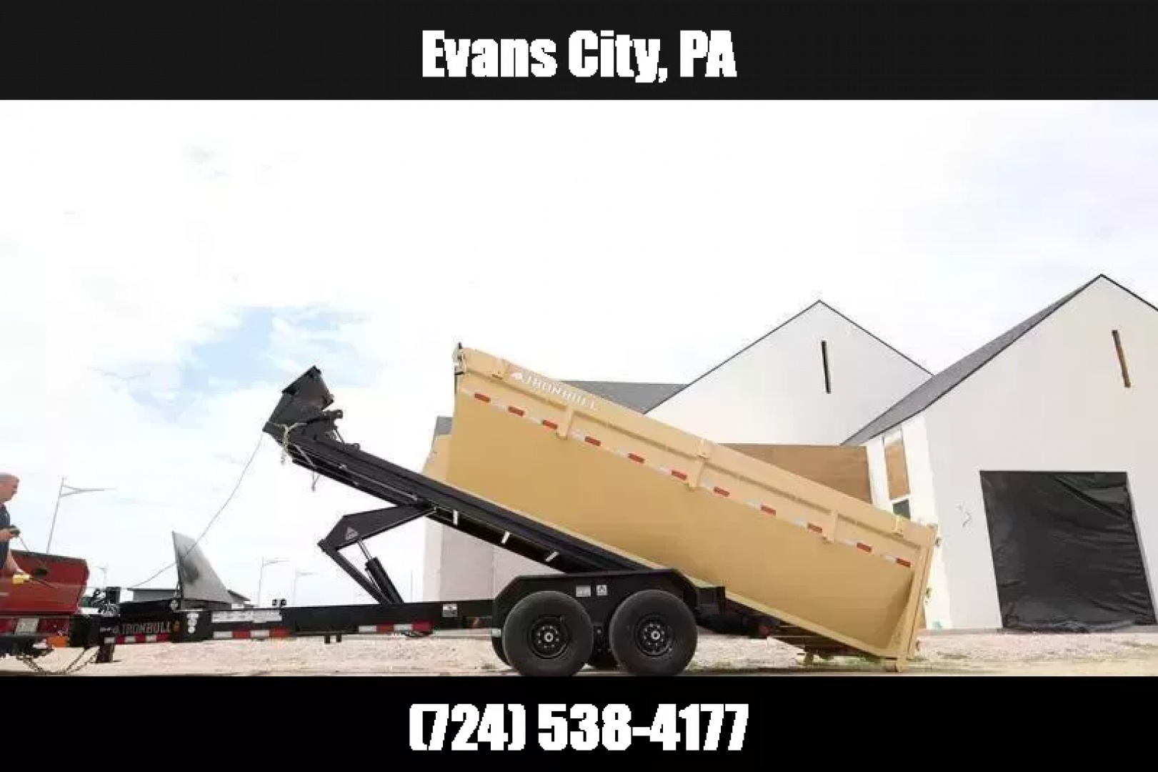 New 2026 Ironbull 7x16' Rolloff Dump Trailer 14000# GVW * INCLUDES (3) 16' BIN 4' SIDES (16 YARDS) * DUAL BATTERIES * 5x20 SCISSOR HOIST * 10" I-BEAM FRAME * 20K WINCH WITH ROLLER