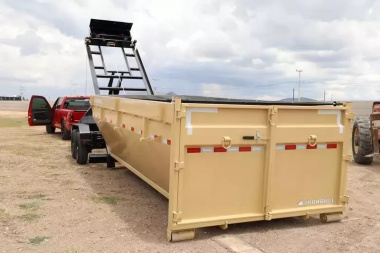 New 2026 Ironbull 7x16' Rolloff Dump Trailer 14000# GVW * INCLUDES (3) 16' BIN 4' SIDES (16 YARDS) * DUAL BATTERIES * 5x20 SCISSOR HOIST * 10" I-BEAM FRAME * 20K WINCH WITH ROLLER
