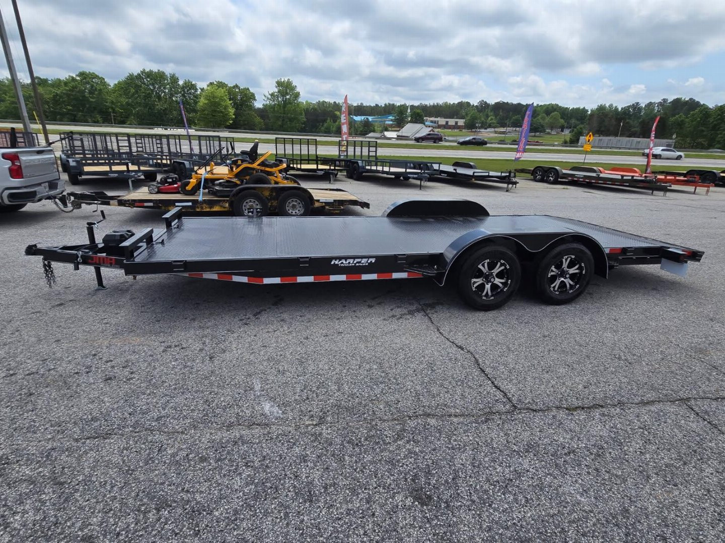 New 2025 82X20 7K DELUXE MODEL STEEL FLOOR CAR HAULER WITH MAG WHEELS