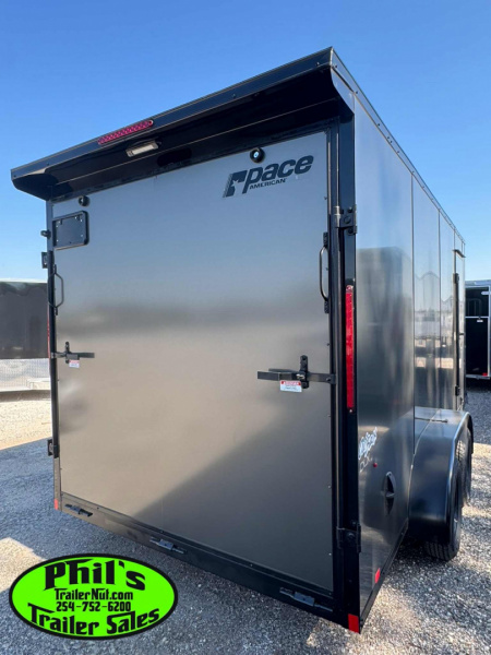New 2025 Pace American 7X14 Cargo / Enclosed Trailer SCREWLESS .080 EXTERIOR & REAR WING