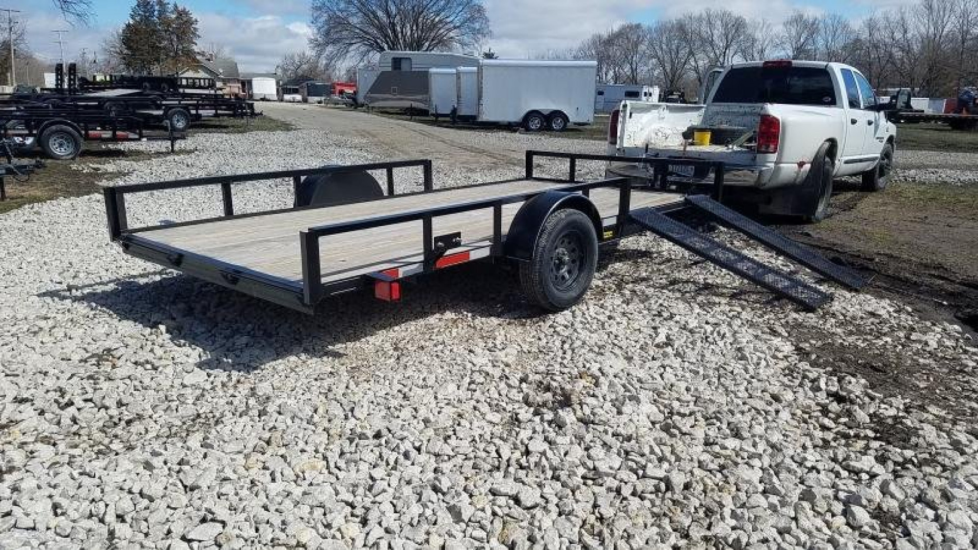 New 2026 MEB 83x14 ATV/Utility Trailer w/' Side Ramps