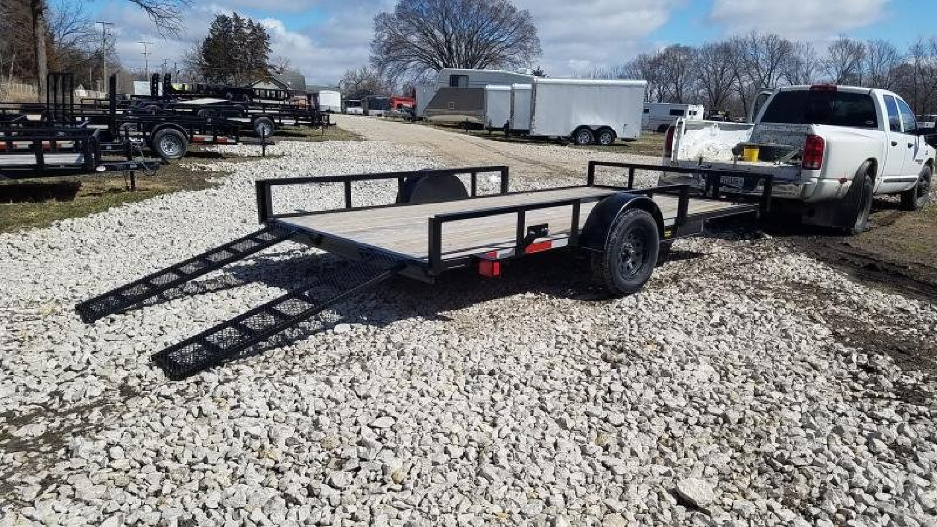 New 2026 MEB 83x14 ATV/Utility Trailer w/' Side Ramps