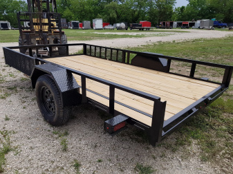 New 2026 MEB 83 x12 Angle Iron ATV/Utility Trailer w/5' Side Load Ramps Utility Trailer