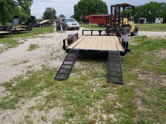 New 2026 MEB 83 x12 Angle Iron ATV/Utility Trailer w/5' Side Load Ramps Utility Trailer