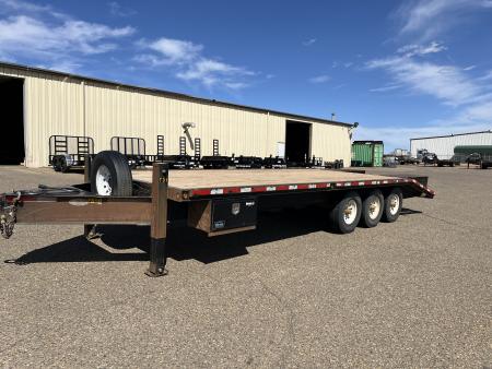 Used 2014 ABU Triple Axle Deckover Trailer HYD. JACKS