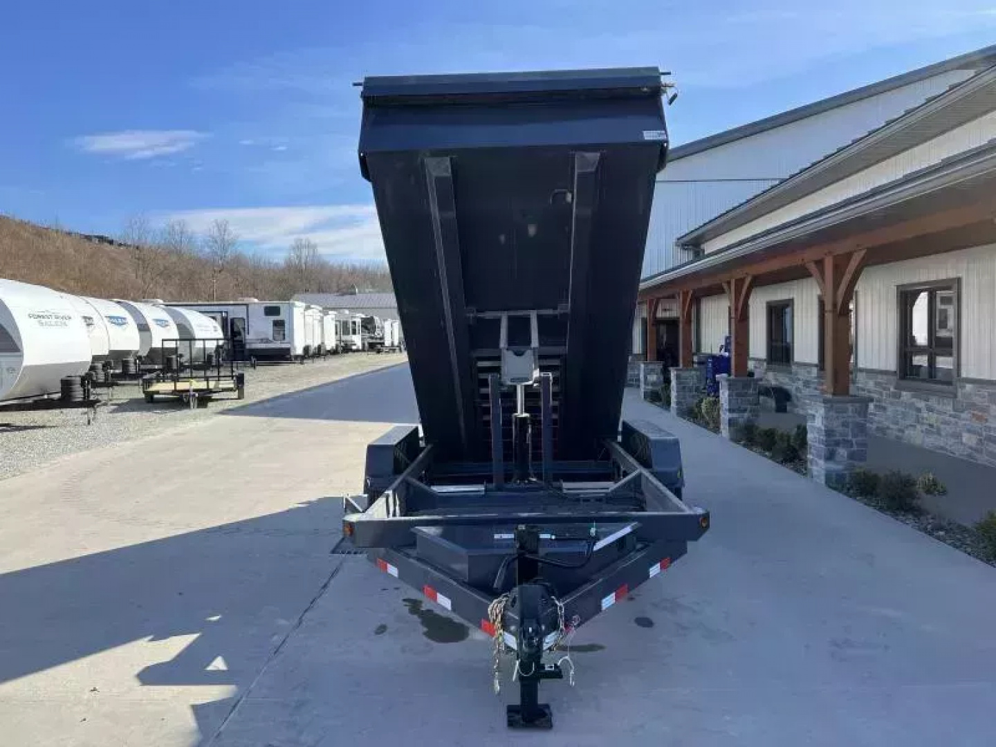 New 2026 Ironbull 7x14' Dump Trailer 14000# GVW * TARP KIT * 5X16 SCISSOR HOIST * 10GA FLOOR * FRONT/REAR BULKHEAD * UNDERMOUNT RAMPS