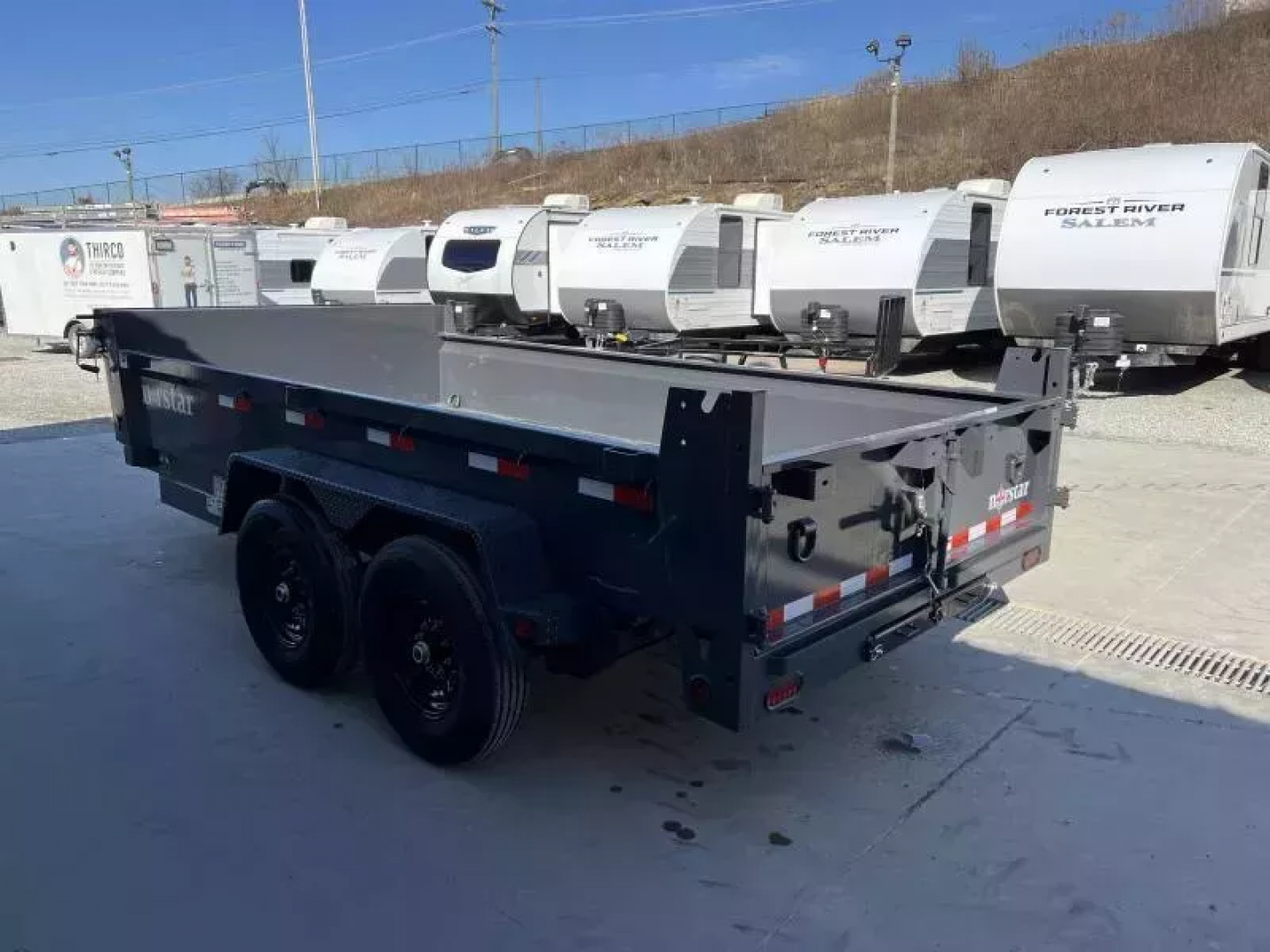New 2026 Ironbull 7x14' Dump Trailer 14000# GVW * TARP KIT * 5X16 SCISSOR HOIST * 10GA FLOOR * FRONT/REAR BULKHEAD * UNDERMOUNT RAMPS