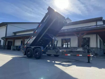 New 2026 Ironbull 7x14' Dump Trailer 14000# GVW * TARP KIT * 5X16 SCISSOR HOIST * 10GA FLOOR * FRONT/REAR BULKHEAD * UNDERMOUNT RAMPS