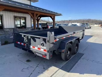New 2026 Ironbull 7x14' Dump Trailer 14000# GVW * TARP KIT * 5X16 SCISSOR HOIST * 10GA FLOOR * FRONT/REAR BULKHEAD * UNDERMOUNT RAMPS