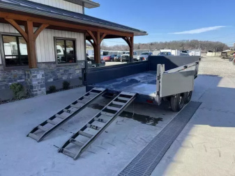 New 2026 Ironbull 7x14' Dump Trailer 14000# GVW * TARP KIT * 5X16 SCISSOR HOIST * 10GA FLOOR * FRONT/REAR BULKHEAD * UNDERMOUNT RAMPS