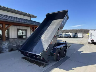 New 2026 Ironbull 7x14' Dump Trailer 14000# GVW * TARP KIT * 5X16 SCISSOR HOIST * 10GA FLOOR * FRONT/REAR BULKHEAD * UNDERMOUNT RAMPS