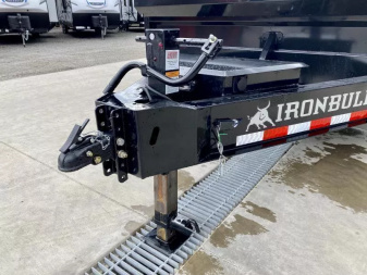 New 2026 Ironbull 8x16' Deckover Dump Trailer 14000# GVW * TARP KIT * 10" I-BEAM FRAME * BED RUNNERS * 12K JACK * FOLD DOWN SIDES * OVERSIZE 5x20 SCISSOR * INTGRATED KEYWAY/10GA WALLS * IRONCLAD WARRANTY