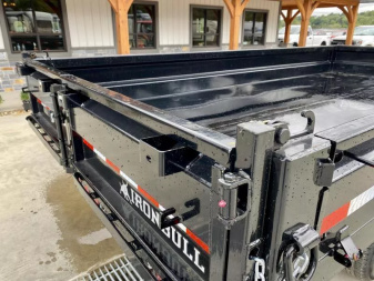New 2026 Ironbull 8x16' Deckover Dump Trailer 14000# GVW * TARP KIT * 10" I-BEAM FRAME * BED RUNNERS * 12K JACK * FOLD DOWN SIDES * OVERSIZE 5x20 SCISSOR * INTGRATED KEYWAY/10GA WALLS * IRONCLAD WARRANTY