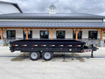 New 2026 Ironbull 8x16' Deckover Dump Trailer 14000# GVW * TARP KIT * 10" I-BEAM FRAME * BED RUNNERS * 12K JACK * FOLD DOWN SIDES * OVERSIZE 5x20 SCISSOR * INTGRATED KEYWAY/10GA WALLS * IRONCLAD WARRANTY