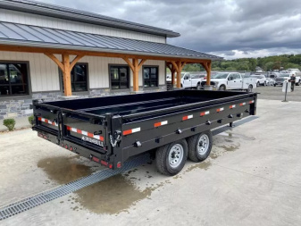 New 2026 Ironbull 8x16' Deckover Dump Trailer 14000# GVW * TARP KIT * 10" I-BEAM FRAME * BED RUNNERS * 12K JACK * FOLD DOWN SIDES * OVERSIZE 5x20 SCISSOR * INTGRATED KEYWAY/10GA WALLS * IRONCLAD WARRANTY
