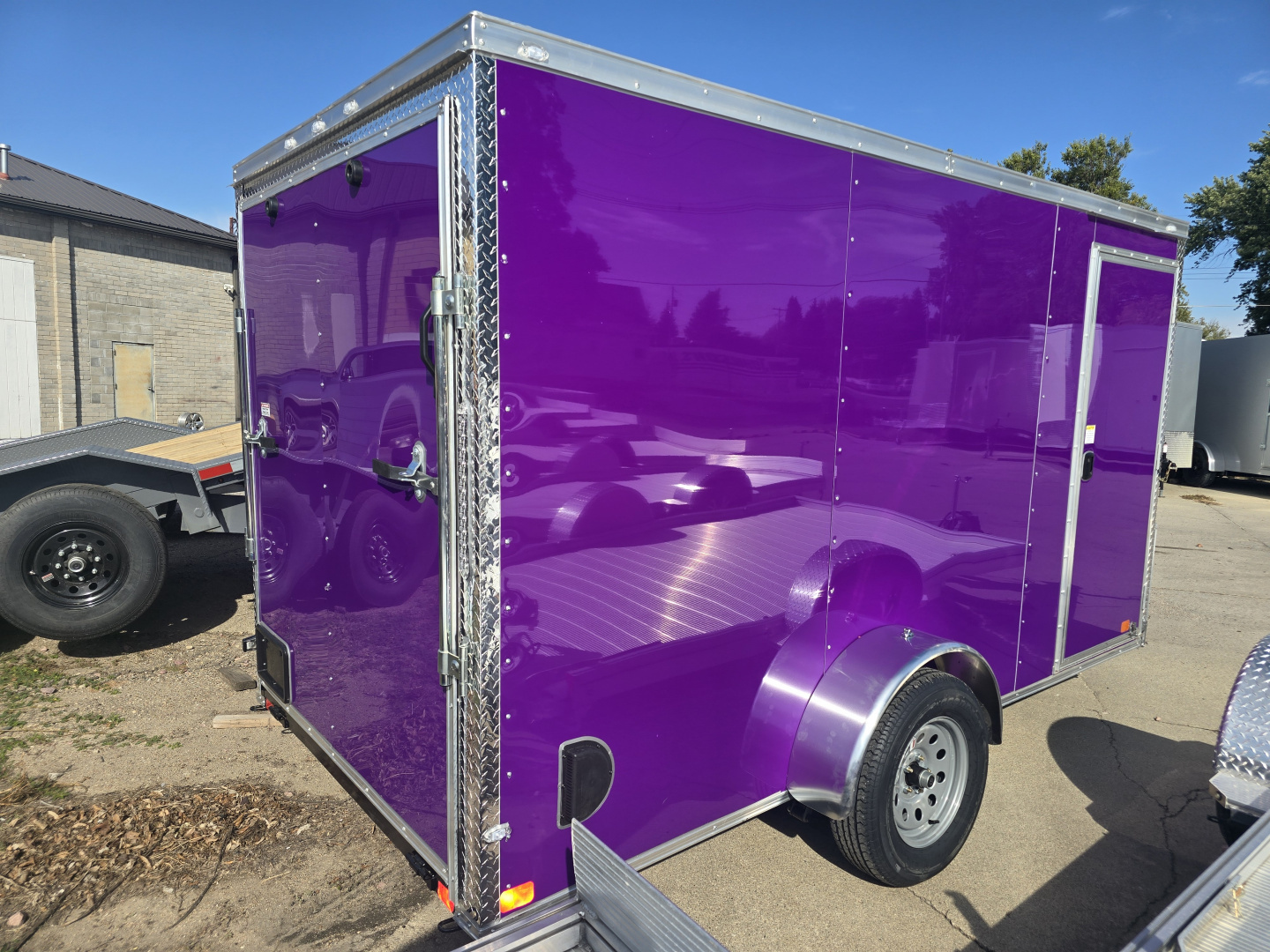 New 2025 Allure Trailers 6x12 Purple Color Cargo / Enclosed Trailer