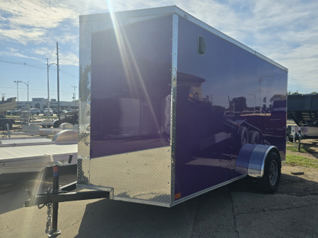 New 2025 Allure Trailers 6x12 Purple Color Cargo / Enclosed Trailer