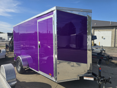 New 2025 Allure Trailers 6x12 Purple Color Cargo / Enclosed Trailer