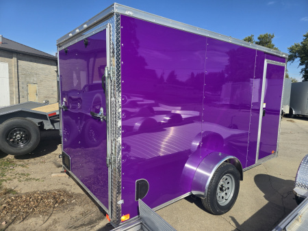New 2025 Allure Trailers 6x12 Purple Color Cargo / Enclosed Trailer