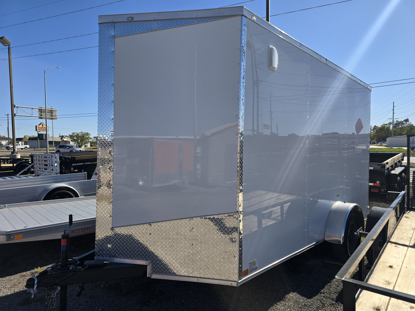 New 2025 Allure Trailers 7x12 Single Axle-White Color Cargo / Enclosed Trailer