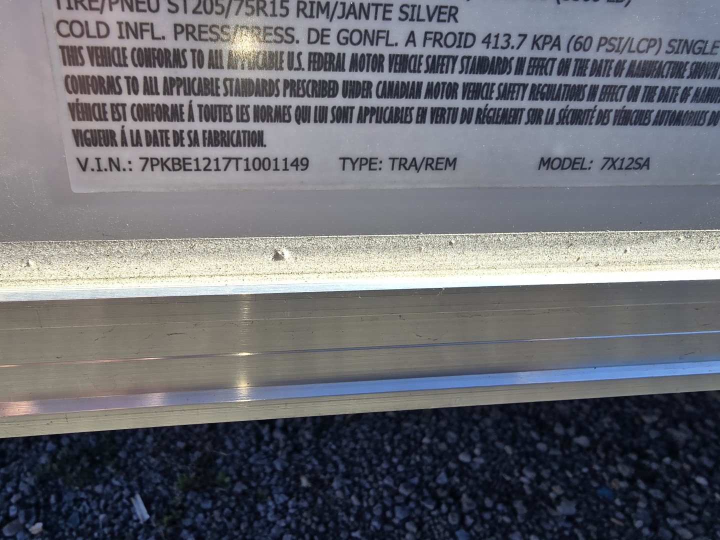 New 2025 Allure Trailers 7x12 Single Axle-White Color Cargo / Enclosed Trailer