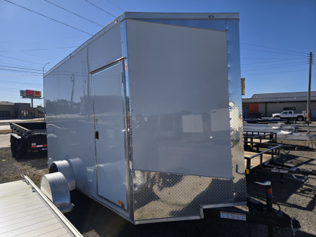 New 2025 Allure Trailers 7x12 Single Axle-White Color Cargo / Enclosed Trailer