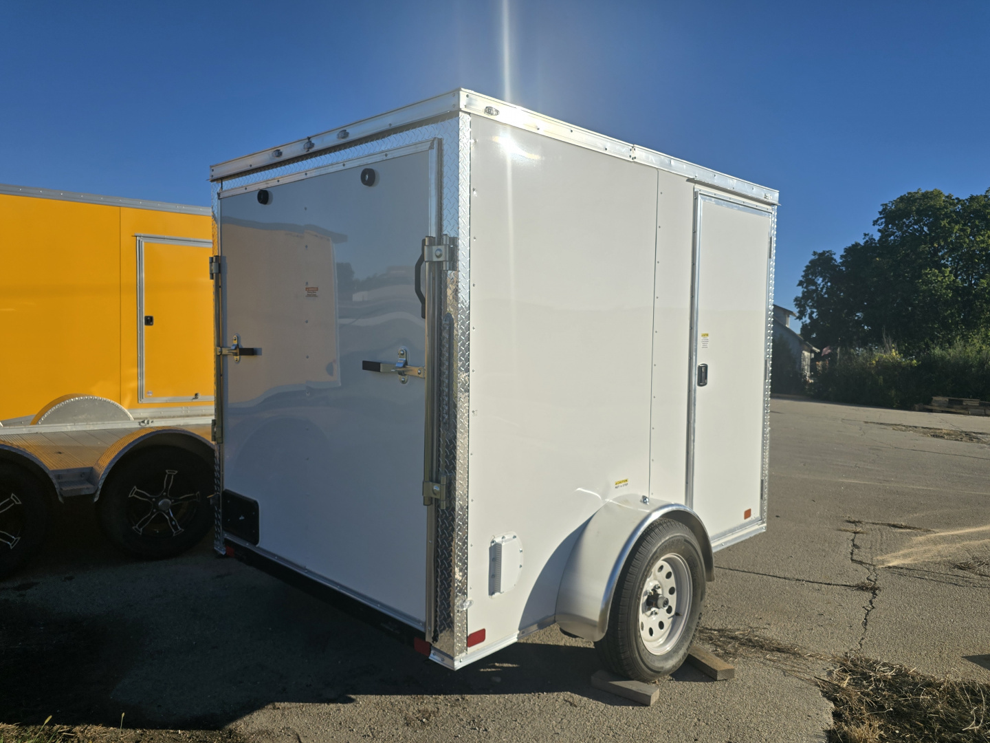 New 2025 Allure Trailers 6x8' Single Axle-White Color Cargo / Enclosed Trailer