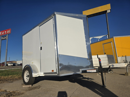New 2025 Allure Trailers 6x8' Single Axle-White Color Cargo / Enclosed Trailer