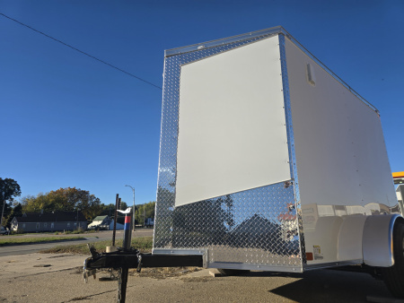 New 2025 Allure Trailers 6x8' Single Axle-White Color Cargo / Enclosed Trailer