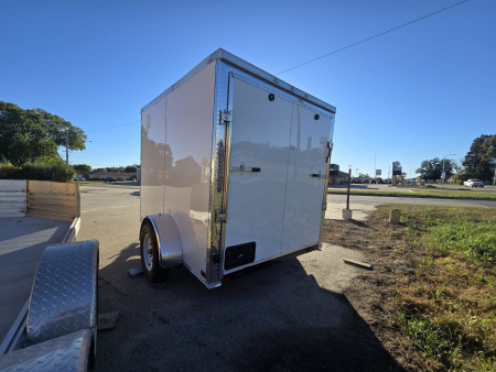 New 2025 Allure Trailers 6x8' Single Axle-White Color Cargo / Enclosed Trailer