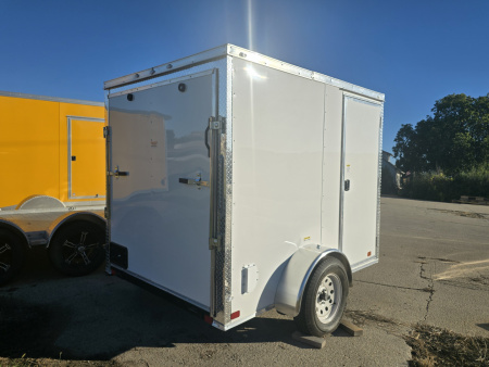 New 2025 Allure Trailers 6x8' Single Axle-White Color Cargo / Enclosed Trailer