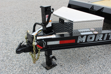 New 2026 Moritz ELBH 7' x 18' Low Pro - Split Mesh Ramps- Equipment Trailer - 14000# GVW