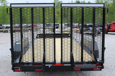 New 2026 Moritz ELBH 7' x 18' Low Pro - Split Mesh Ramps- Equipment Trailer - 14000# GVW