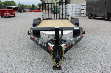 New 2026 Moritz ELBH 7' x 18' Low Pro - Split Mesh Ramps- Equipment Trailer - 14000# GVW